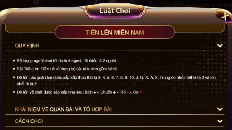 Luật chơi Tiến Lên Miền Nam rất đơn giản và dễ hiểu cho người mới tham gia