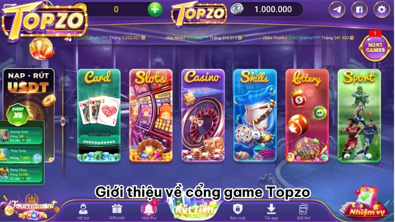 Topzo cung cấp một loạt các trò chơi casino hấp dẫn giúp người chơi có thể thỏa mãn sở thích